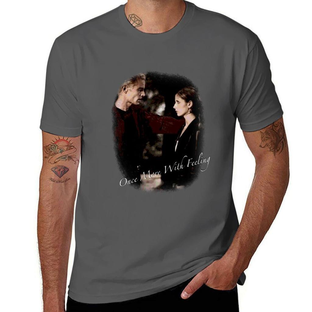 Spike And Buffy Once More With Feeling Tshirt Cotton T Shirts Unisex 100 Tshirt