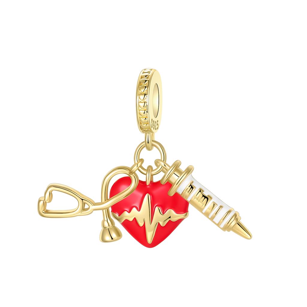 Original Copper Panda Praying Angel Charm Bead Cz Zircon Evil Eye Pendant Gift Fit Bracelet Jewelry Diy Marking