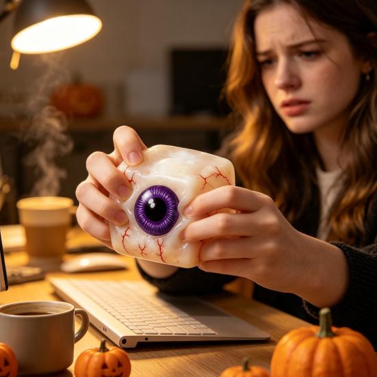 Stresswürfel Fidget Spielzeug Halloween Spielzeug, Geist Kürbis Augapfel Quetsch Partygeschenke Angstlinderung Sensorisch