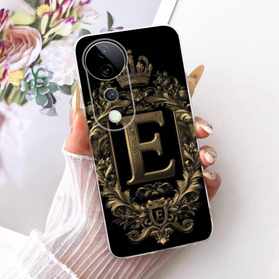 For Vivo V40 Pro Case V2347 Luxury Crown Letters Cover Soft Slim Phone Case For Vivo V40e V 40 Pro VivoV40 E V2403 Fundas Bumper
