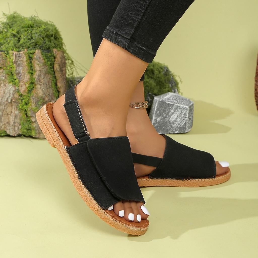 Summer Flat Outerwear Sandals, Lightweight and Comfortable Pointed-toe Beach Sandals for Women