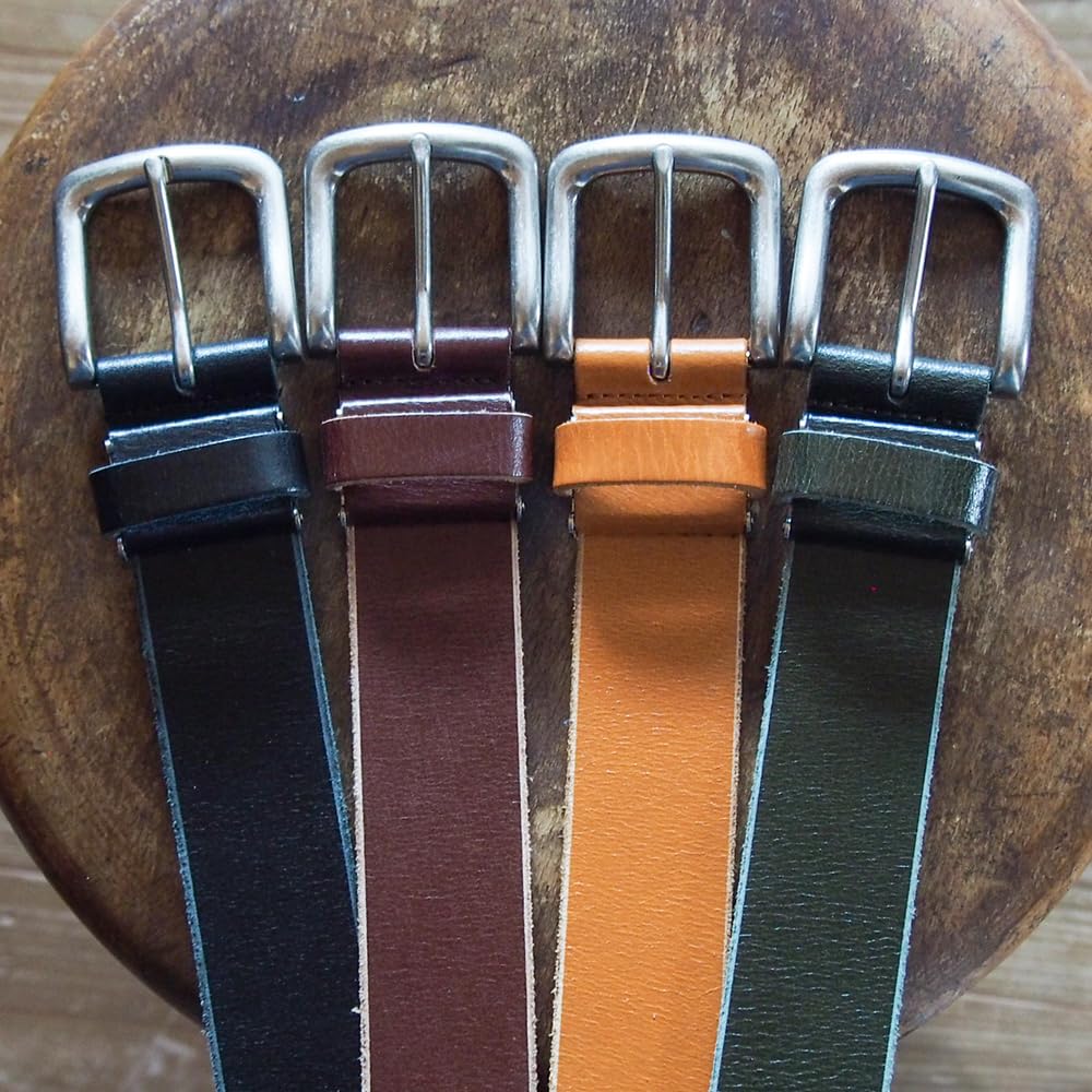 [KOGUMA BELT] Belt, Made in Japan, Enjoy the feel of leather, Basic, Cowhide, Handmade, Vegetable-tanned leather, Genuine leather belt, Men's and