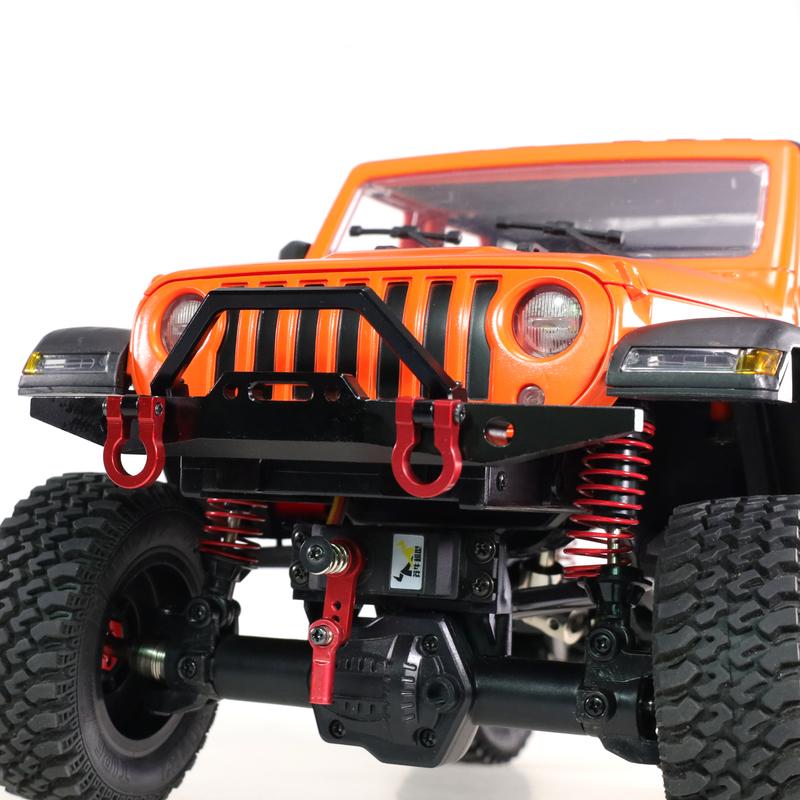 For MN 1/12 MN128 Wrangler Metal Front Rear Bumper Protective Bar Upgrade Front Bumper Guard Buckle
