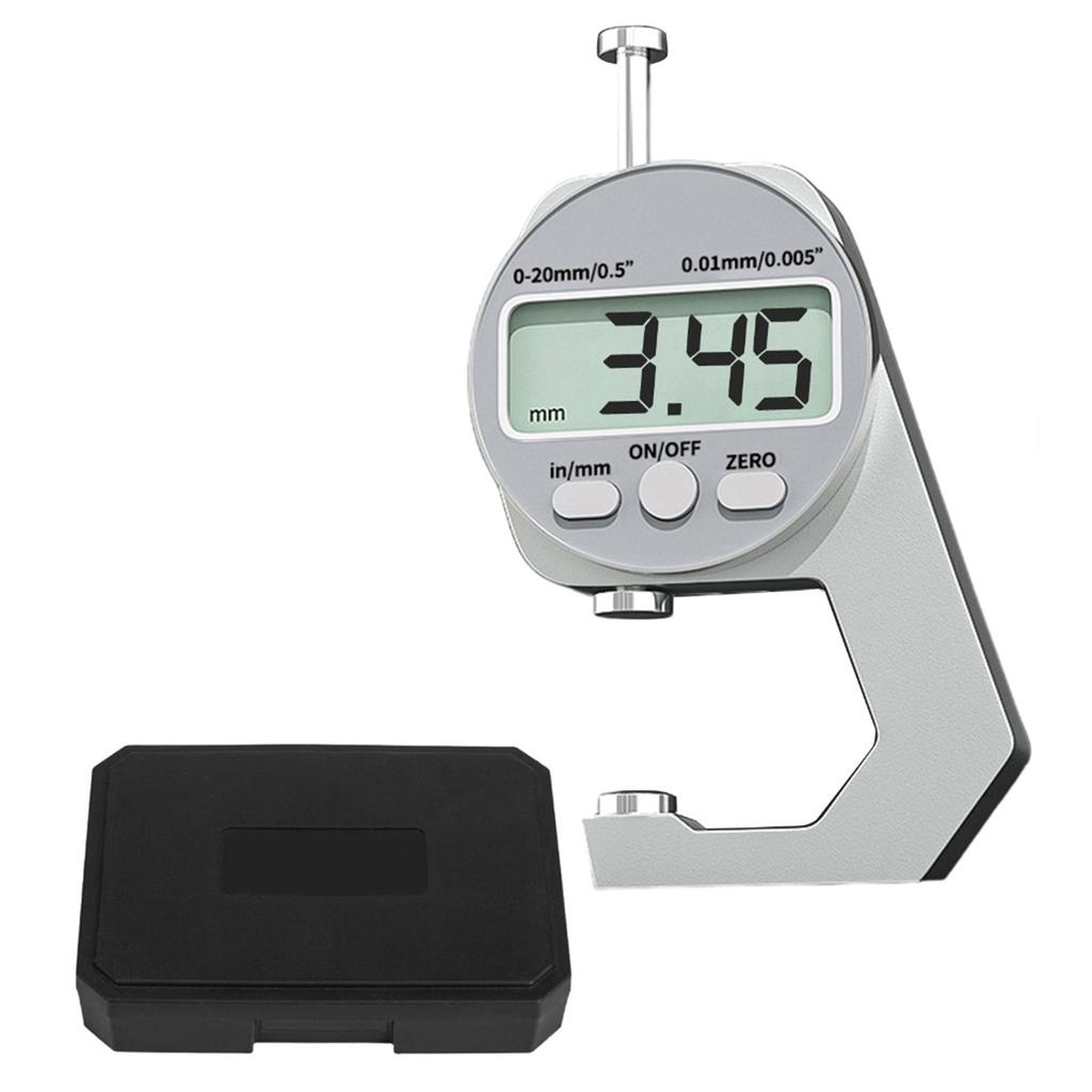 Precisions Digital Thickness Gauge High Accuracy Electronic Micrometer with Clear LCD Display Precise Thickness Meter