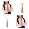 Punk Metal Guitar Chain Tie for Music Lovers and Fashion Enthusiasts Adjustable Pre Tied Necktie for Concerts Parties