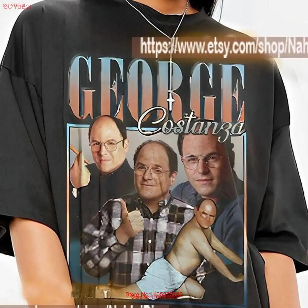 Retro George Costanza T Shirt Seinfield Homage Na091 Vintage Top For Everyday Wear Comfortable Casual Graphic Slightly