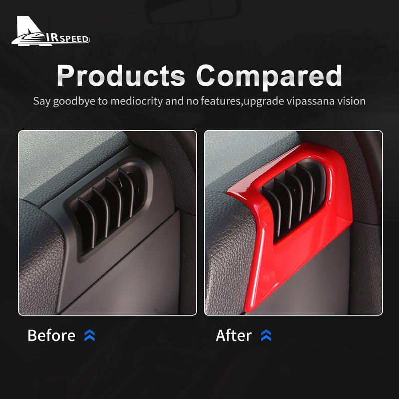 Chrome Abs Car Front Side AC Air Outlet Vent Trim Cover for Porsche Cayenne 2011-   Decor Interior Auto Accessories