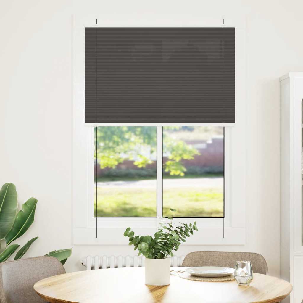 Black Pleated Roller Blind 95X150 Cm Fabric Width 94.4 Cm