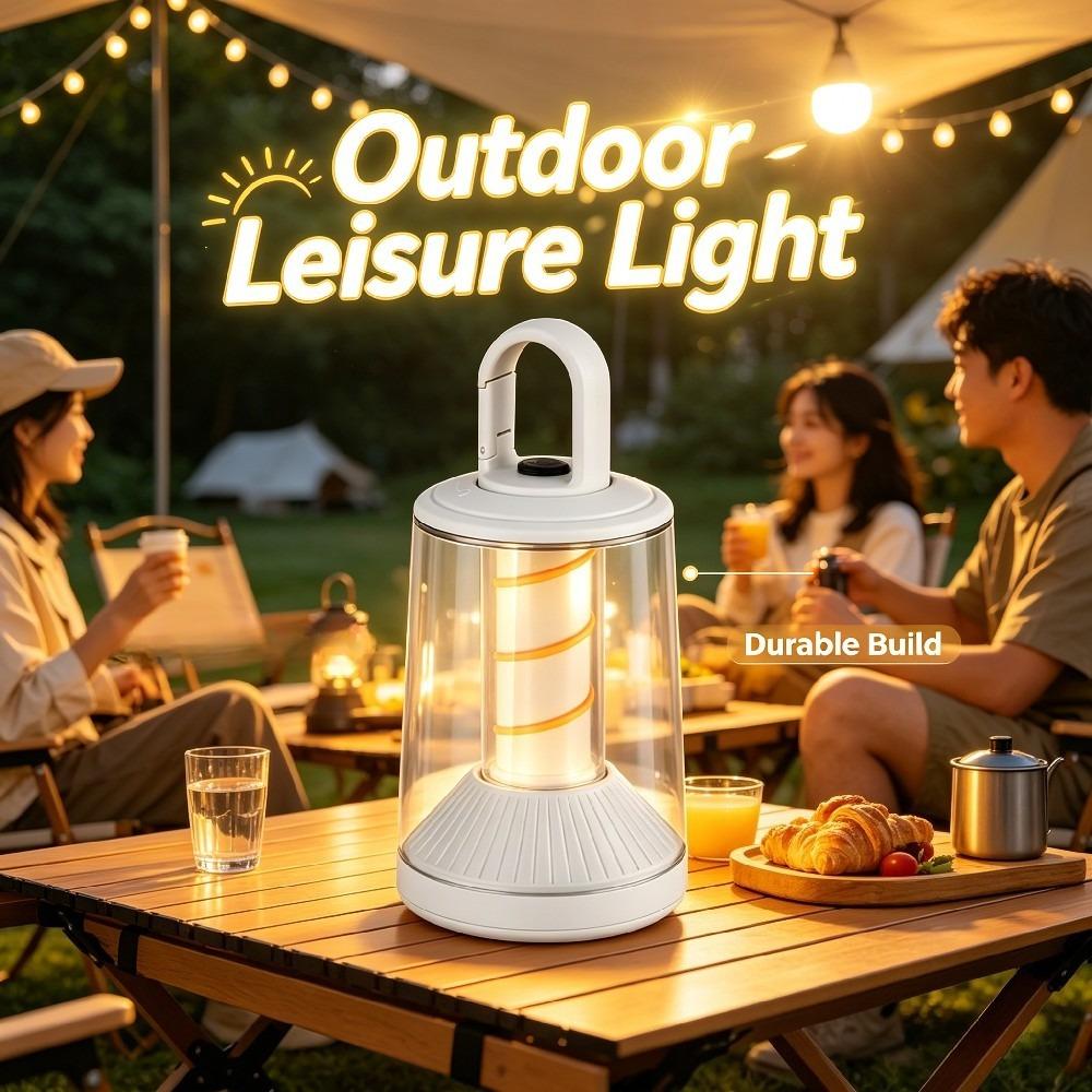 Detachable Camping Lamp Type C Charging 4 Modes Filament Breathing Light Bottom Screw Hole for Tent Bedroom