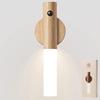 Motion Sensor USB Wall for Stylish Wooden Interior Warm White Light Light, Indoor, Rechargeable, Adhesive, Magnetic, Freestanding, Mountable,