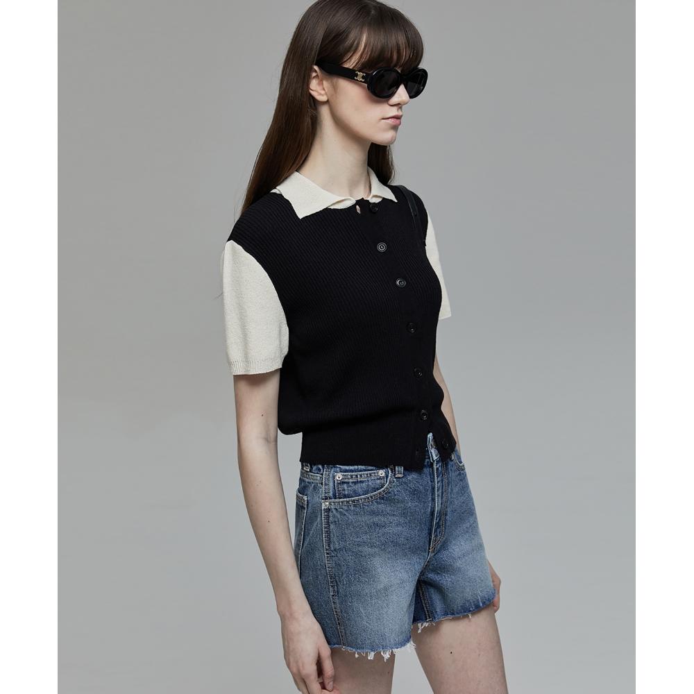 

DUNST ДЛЯ ЖЕНЩИН УНИСЕКС ИТАЛИЯ КАРДИГАН С ОТКРЫТЫМ ВОРОТНИКОМ БУКЛ BLACKUDSW2B122BK