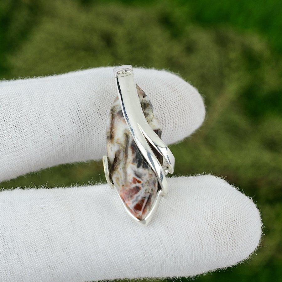 

Friendship Day Deal Natural Rainbow Jasper Sterling Silver Bezel Pendant Jewelry