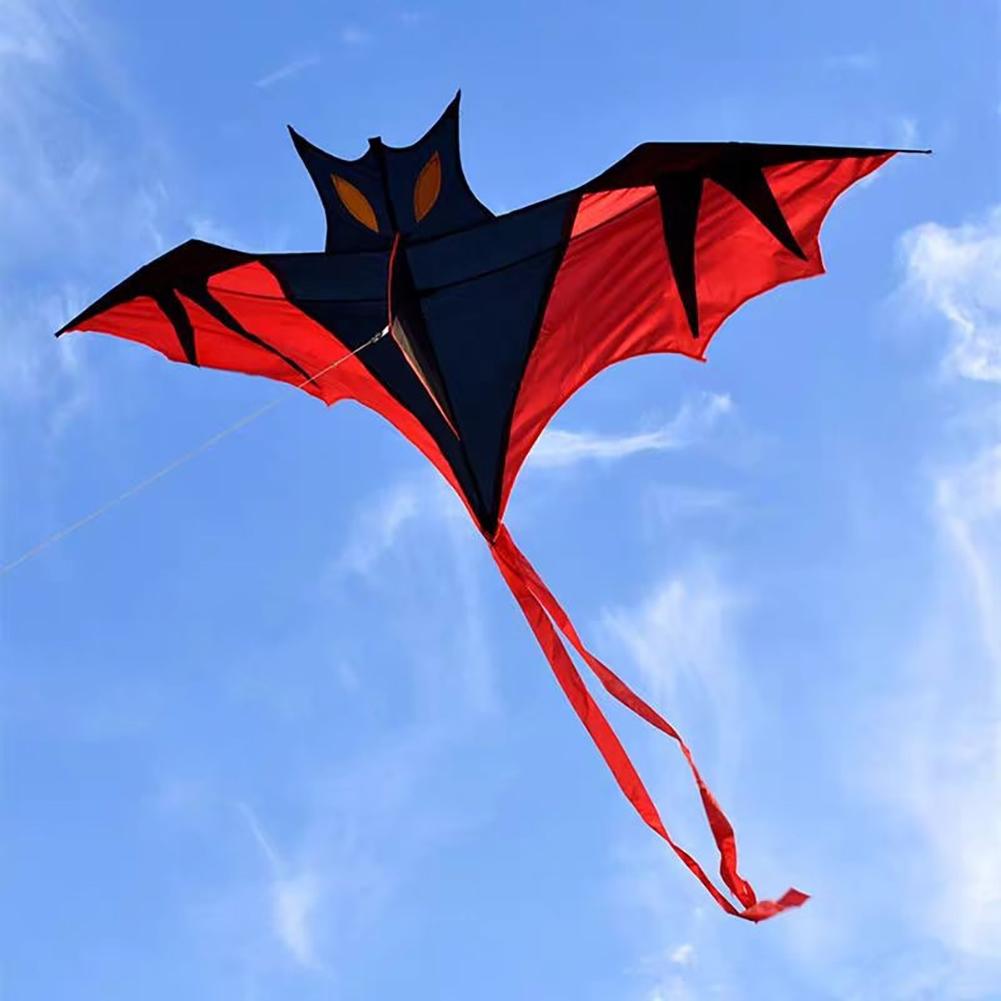 Aquilone Pipistrello Grande 1,6m Realistico Facile da Pilotare Aquilone Delta per Bambini Bambini Principianti Divertimento all'Aperto in Spiaggia Giocattolo da Esterno