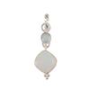 Milky Opal Gemstone 925 Sterling Silver Jewelry Handmade Pendant 1.60" For Gift PP-9-13