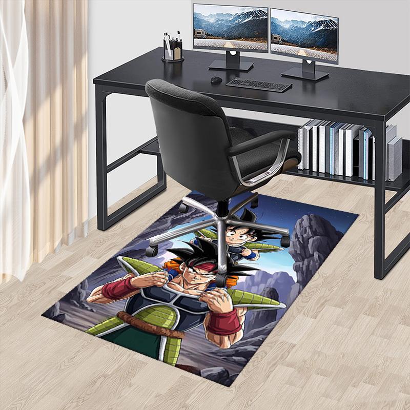 

1pc Dragon Ball Z Goku & Vegeta Anime Cartoon Design Office Chair Mat Non-Slip Carpet for Home Decor, Festival Gift, Suitable for Office, Living Room, 60cm by 90cm