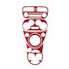 11Pcs Red Carbon Fiber Interior Central Console Cover Trim For Fiat 500 Type A