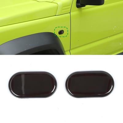 Car Fender Turn Signal Decoration Cover Stickers Fit For Suzuki Jimny 2019 Up ABS Car Accessories,Smocked Black