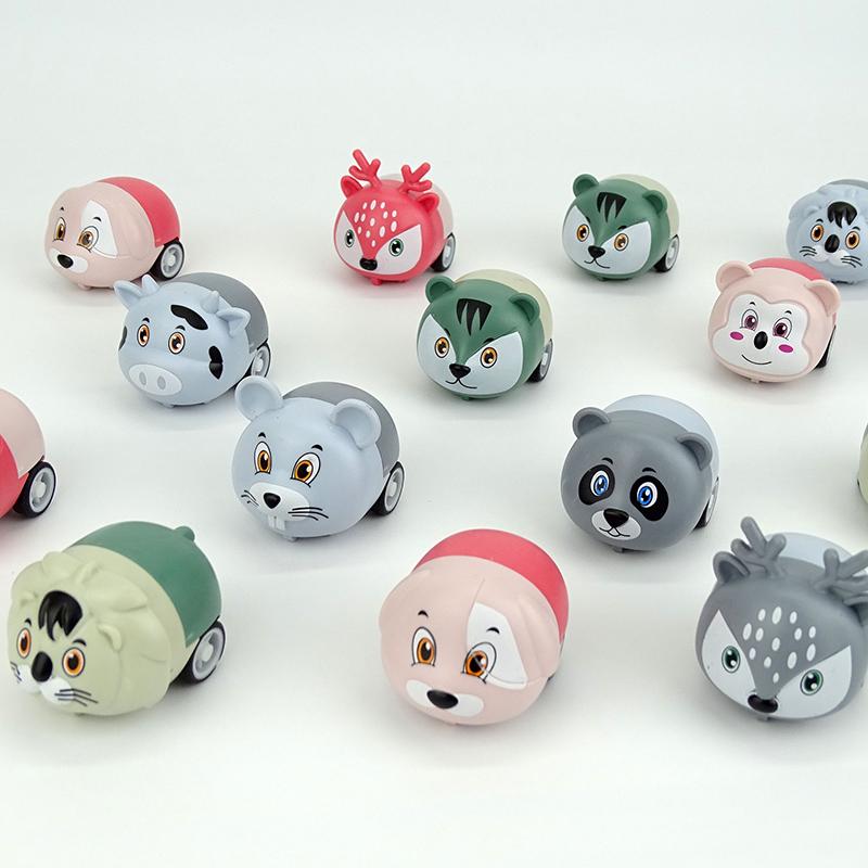 

10Pcs Children S Puzzle Cute Little Car Toys Kids Funny Cartoon Mini Cute Animal Boomerang Car Boys Girls Holiday Birthday Gift