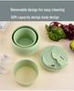 Portable Food-Grade Silicone Folding Cup with Lid - Ideal for Travel, Mouthwash, Toothbrush, and Coffee.