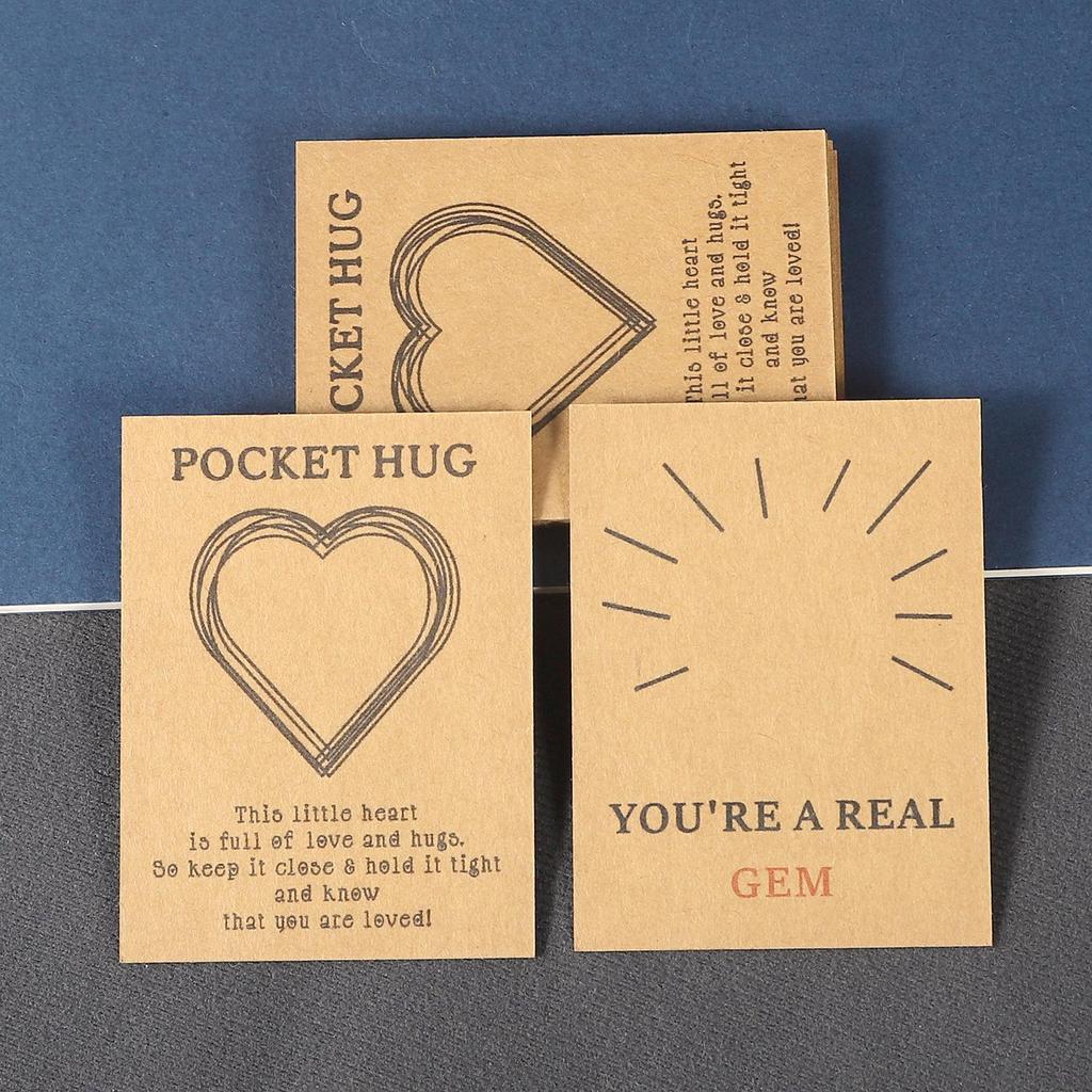 Edelstein Dankeskarte: Kraft-Taschen-Geschenkkarton für Schmuckverpackungen