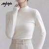 MJ STYLE Women's Warm Fleece Semi-High Collar Base Layer