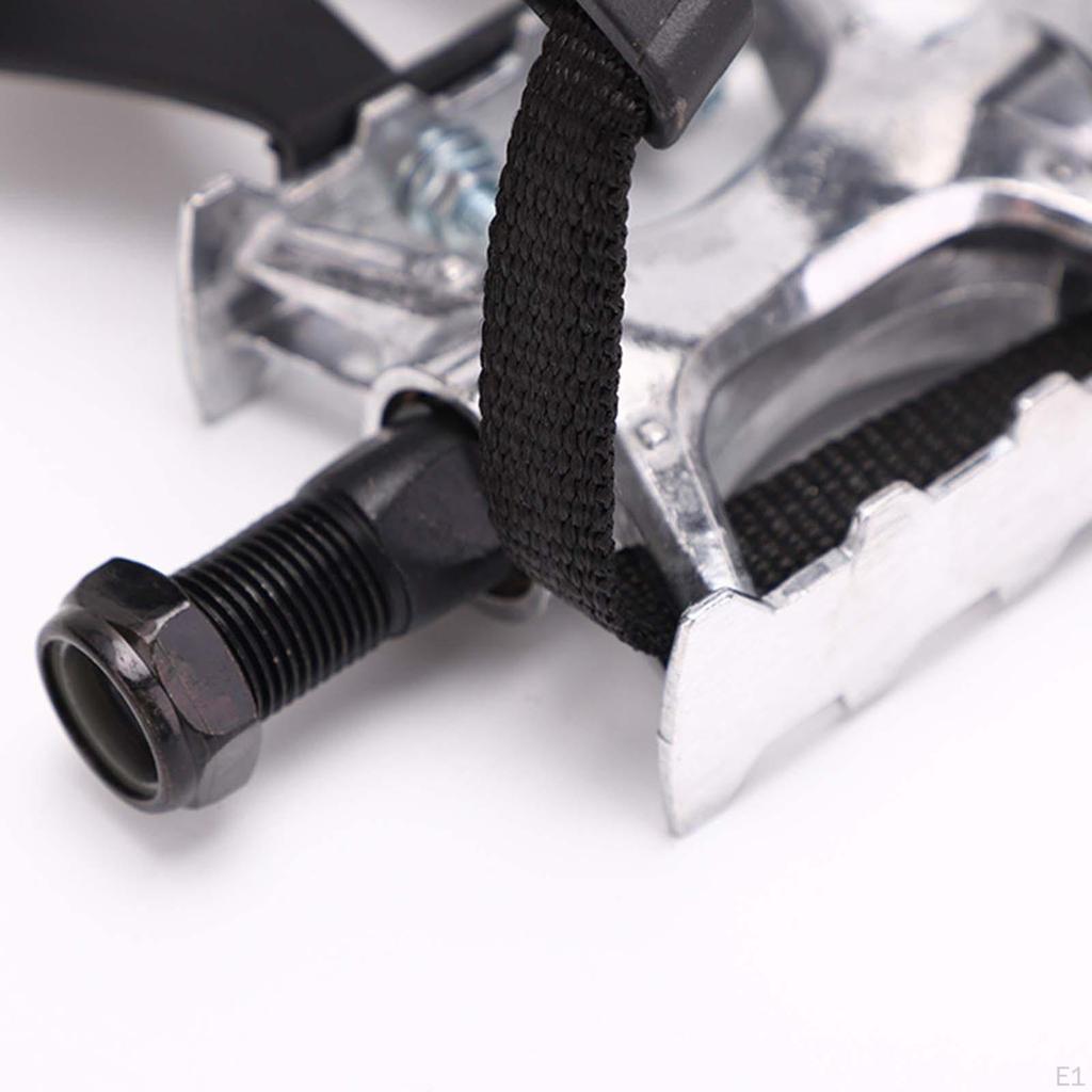 Exercise Bike Pedals Bicycle with Toe Cage Repair Nonslip Cycling Accessories Clips and