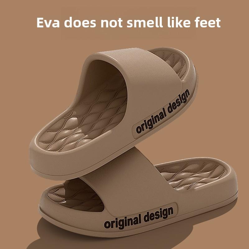 Papuci reci pentru bărbați, cu talpă groasă pentru baie, EVA pentru uz casnic, anti-alunecare și fără miros pentru picioare pentru uz casnic, pentru interior și de vară pentru femei
