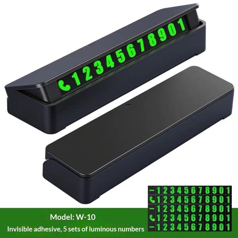 Temporary Parking Car Number Plate Luminous Clear Display Phone Contact Card Universal Auto Accessory for Drivers