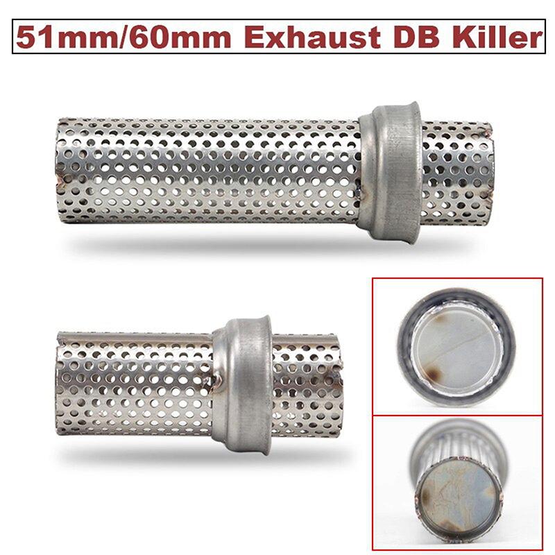 Slip On Universal Motorcycle 51Mm 60Mm Db Killer Catalyst Silencer Noise Sound Eliminator Exhaust Flow Moto Escape Muffler