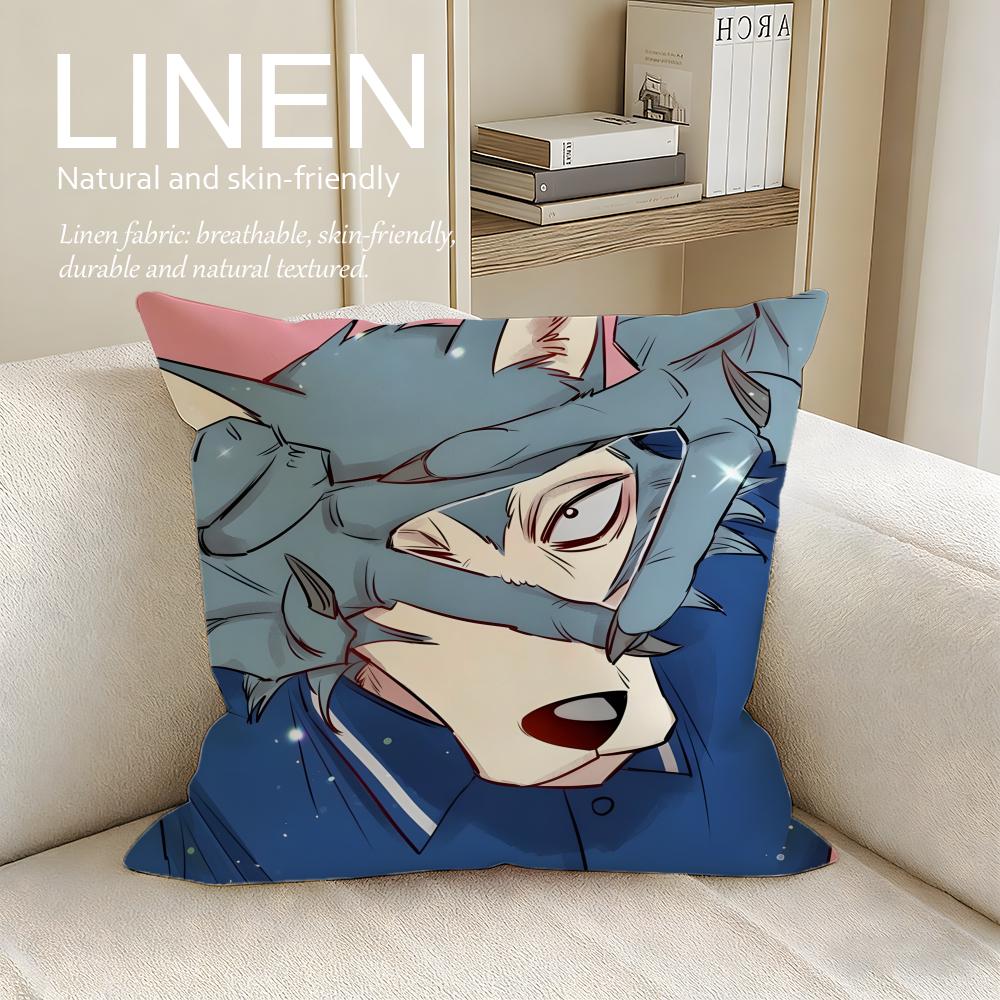 Anime BEASTARS Kissenbezug Kissenhülle Set Stk x x Atmungsaktiv Waschbar Sofakissenbezug