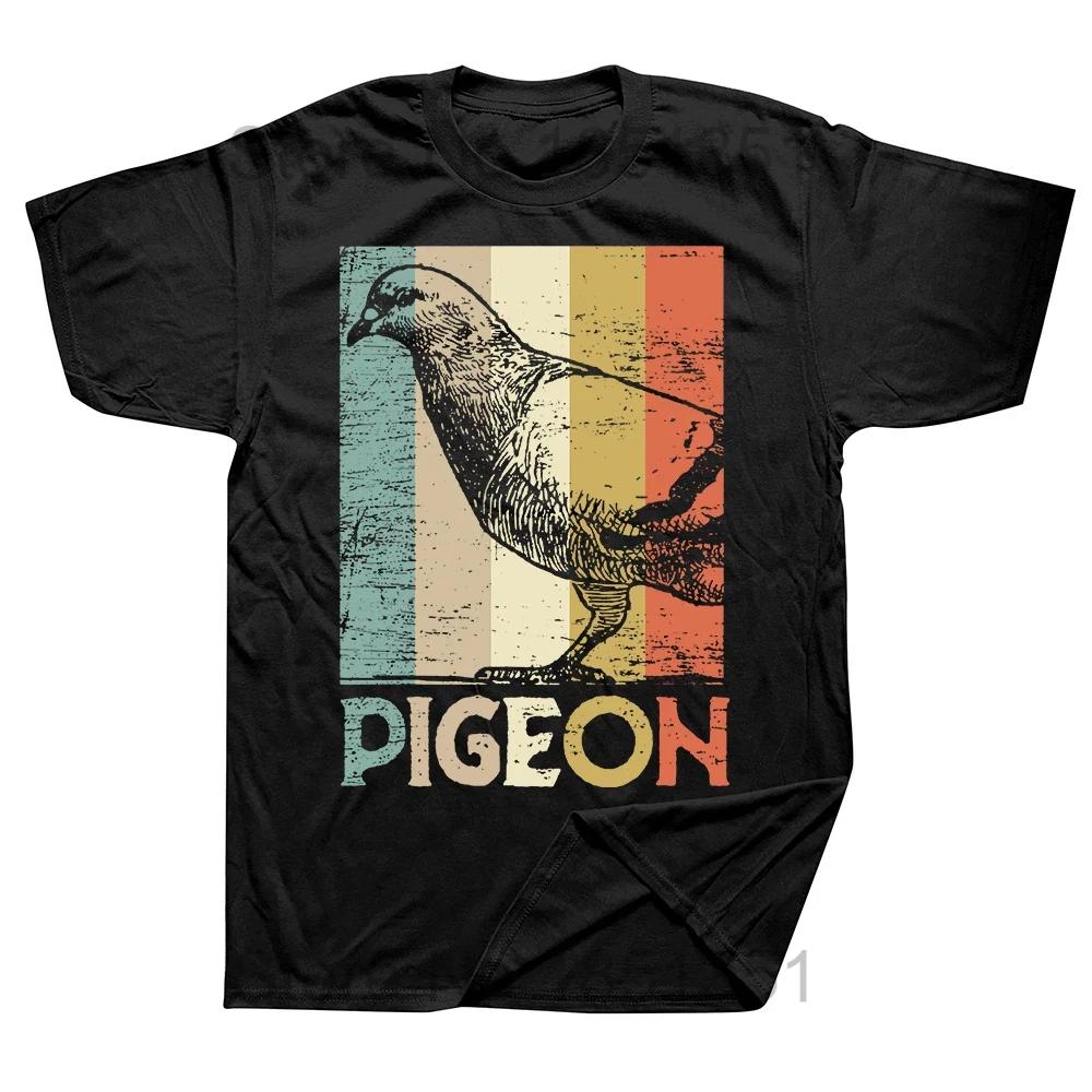 Unisex Naprawdę Lubię Gołębie Ok Zabawna Koszulka z Ptakiem T-shirt Top z Okrągłym Dekoltem Krótki Rękaw Modny T-shirt Odzież Codzienne Podstawowe T-shirty