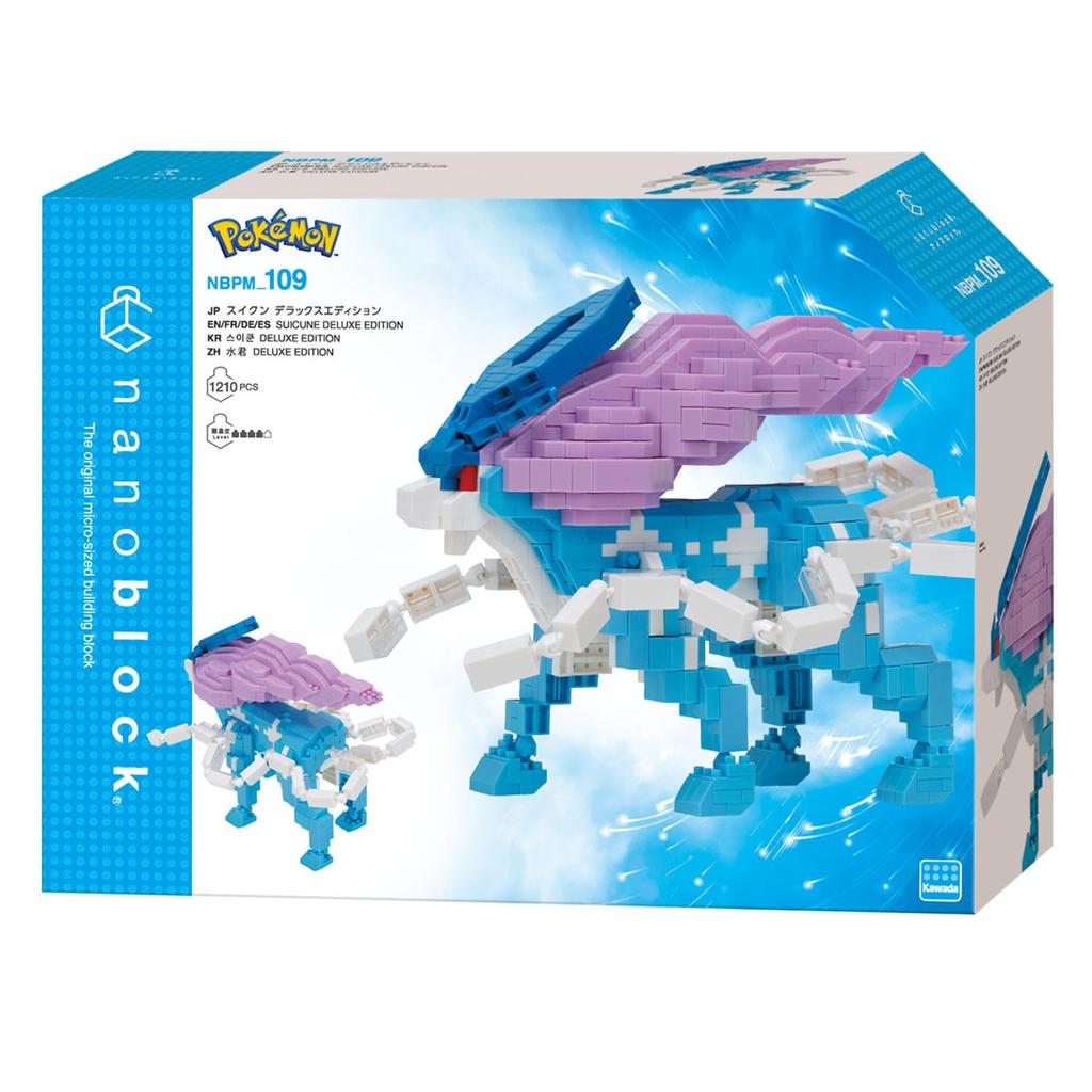 Kawada Nanoblock Pokémon Suicune Deluxe Edition (NBPM109) - 7 x 28 x 21 cm, Ages 12 and up, Interior Decoration, Hobby