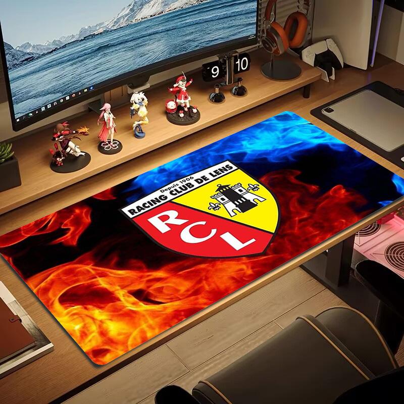 RC Lens Logo Color Mouse Pad Large Gaming Table Cushion Non-slip Laptop Tablet Big Mousepad XXL Mat Mini PC Playmat With Lock edge