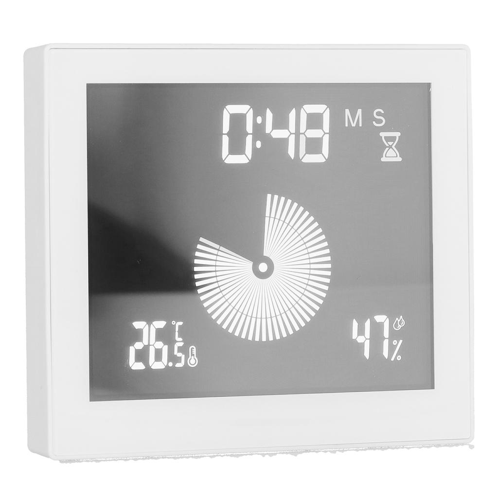 Multifunctional Temperature Humidity Meter with Timing Alarm Clock Function White USB 5V 1A