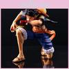 Anime Pvc Unique Figure Of Luffy In Knee Pose Featuring Three Distinct Variants Color