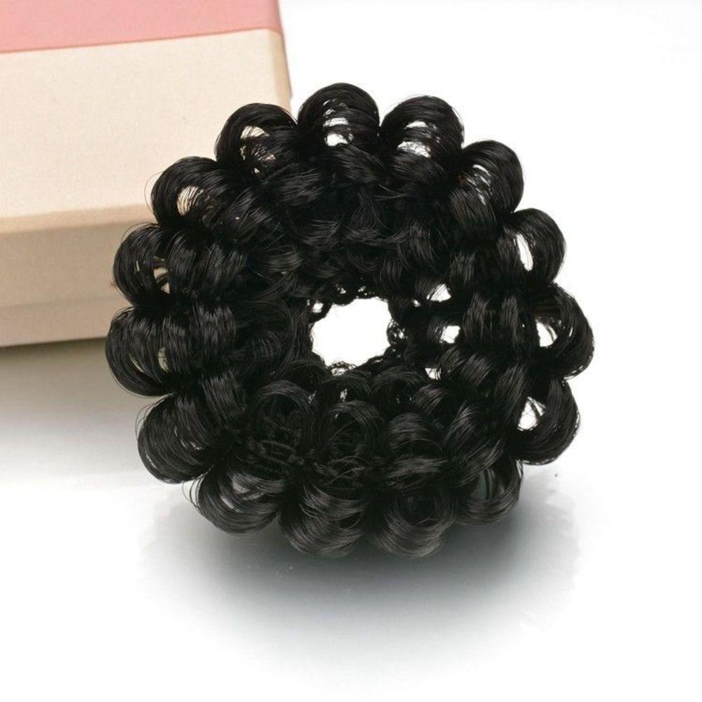 

Милый детский парик для волос Hanfu, искусственный пучок для волос, натуральный короткий локон, шиньон для малышей чёрный/естественный