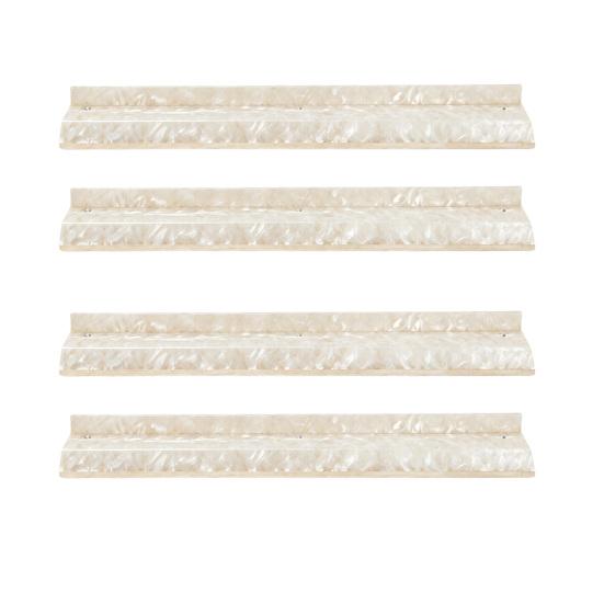 1/4Pcs American Mahjong Rack with Pusher, Non-slip Acrylic Mah Jongg Tile Holder & Pusher Bar, Mahjong Accessories for Home & Party Play