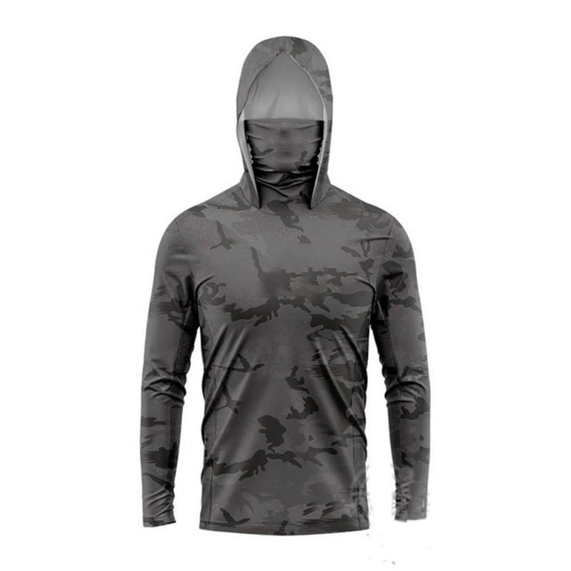 Quick-Dry UV Protection Fishing Shirt With Hood Neck Cover Outdoor Fly Casting