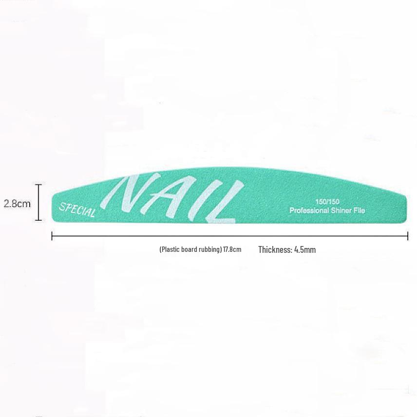 Nail File Strips: Water Washable, Double-Sided 150/150 Green Grit for Polishing, Shaping & Gel Removal