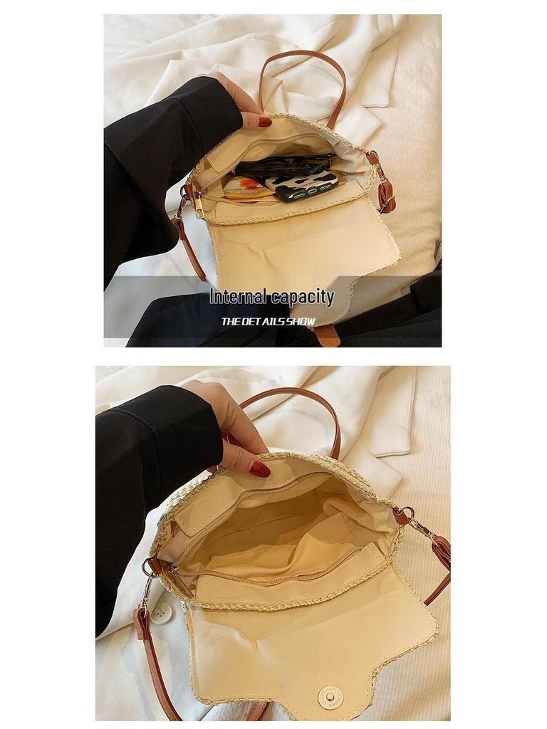 2025 Women's Straw Woven Beach Crossbody Bag for Vacation and Summer