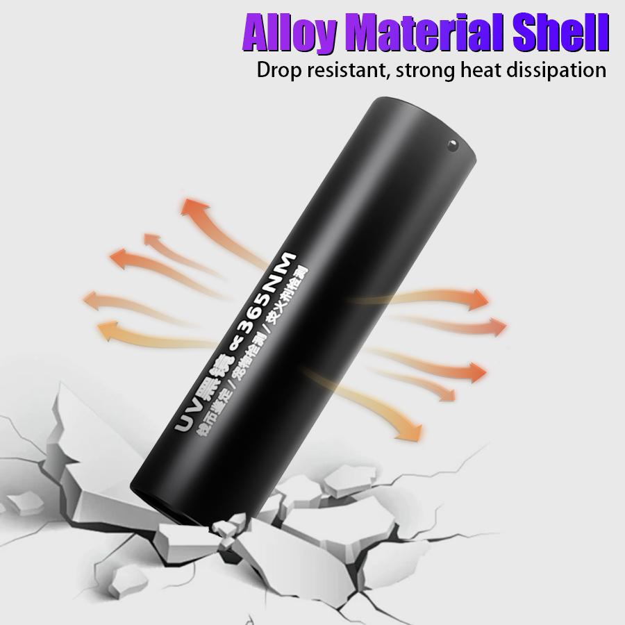 Portable EDC UV Flashlight 365nm Type-C Rechargeable Lantern Mini LED Light Ultraviolet Torch Pet Urine Stain Scorpion Detection