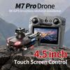Drone M7 Pro 8K Profissional Aéreo 360° HD Câmera Dupla Inteligente Evitação de Obstáculos Potência Brushless Dobrável Fluxo Óptico Pairando Brinquedo UAV