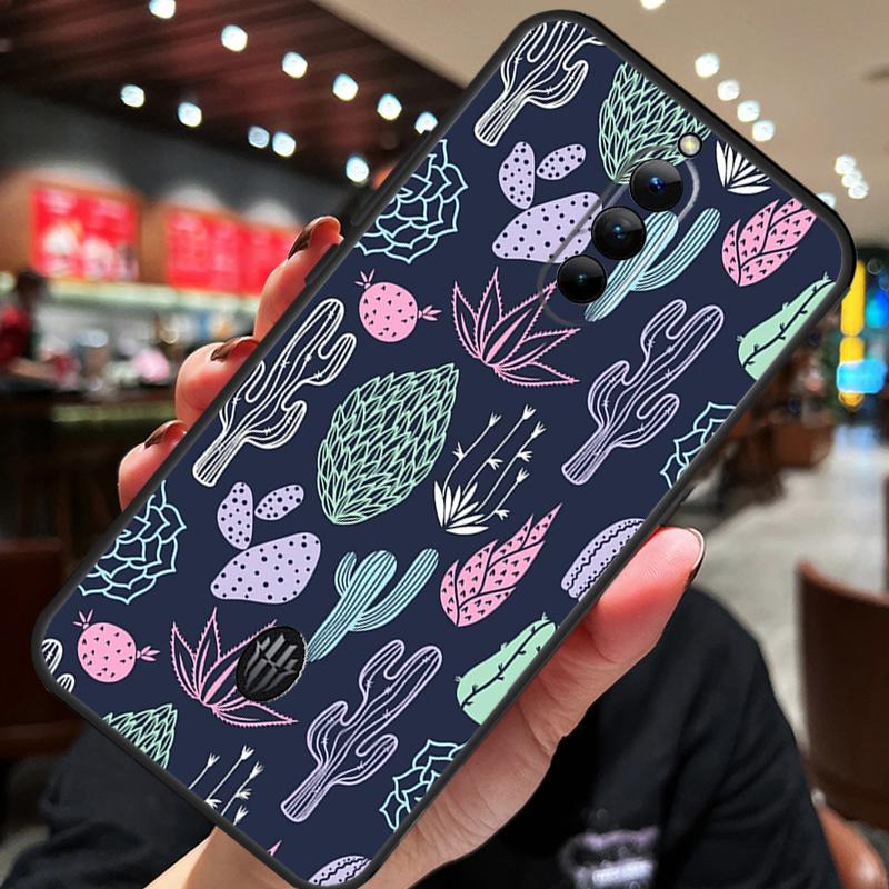 Cactuspatroon Hoesje Voor ZTE Nubia Red Magic 8S 9S 10S 8 9 10 Pro Plus 6S 7S 6 7 Pro 5G 6R 11 Pro Plus Cover