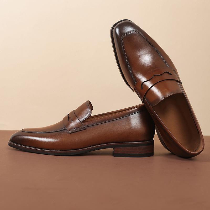 Men's Handmade Leather Slip-On Loafers