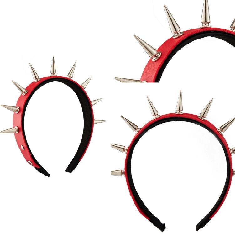 Rivets Headband Punk Headbands Rock Headwear Gothic Leather Hair Hoop Steampunk Rivets Hair Band Hairpieces for Party