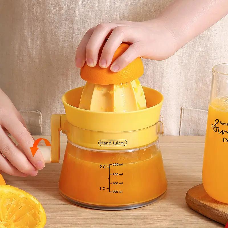 Malý domácí ruční odšťavňovač Manuální odšťavňovač na ovoce Odšťavňovač na pomeranče a citrony Separátor ovocné dužiny