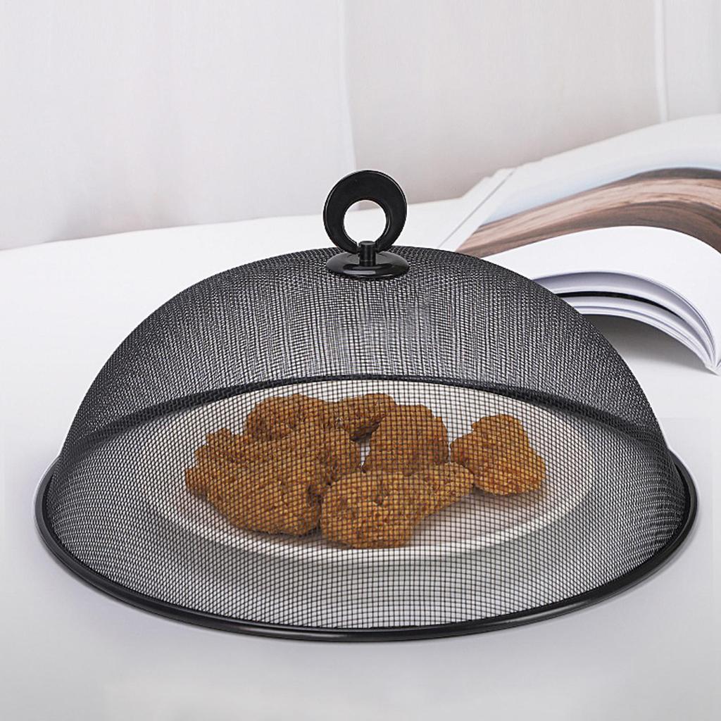 Metallgitter Lebensmittelabdeckung Teller Servierabdeckung Wiederverwendbar Langlebig Geschirrabdeckung Netz Lebensmittelabdeckung Mehrzweck für Zuhause Küchenzubehör