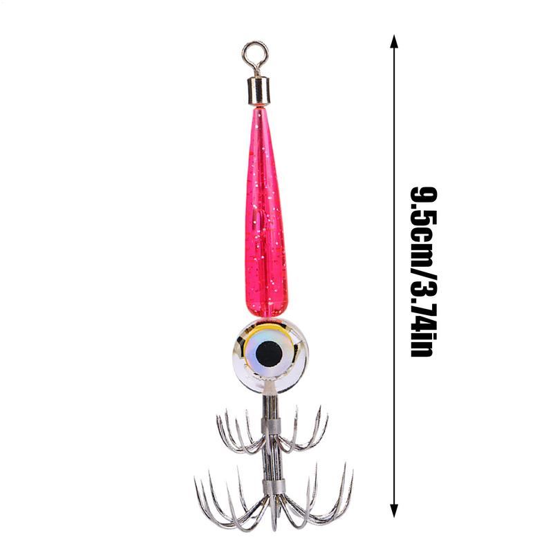 Squid Hook Flashing Lamp Fishing Lures LED Deep Sea Luminous Squid Jig Light Bass Bait Fishing Tackle For Underwater Sea Fishing