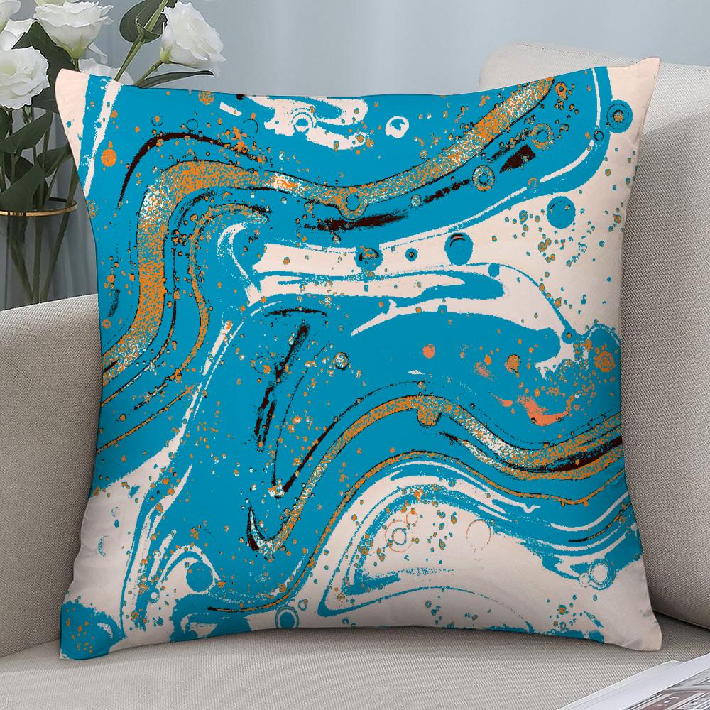 Marbling Texture Pillow Case Short Plush Pillow Covers Sofa Decorative Gift Home Double-sided Printing Cushion Cover