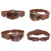 Adjustable Leather Headband Medieval Knight Headband Halloween Cosplay Accessory Headgear Motorcycle Driving Headwear